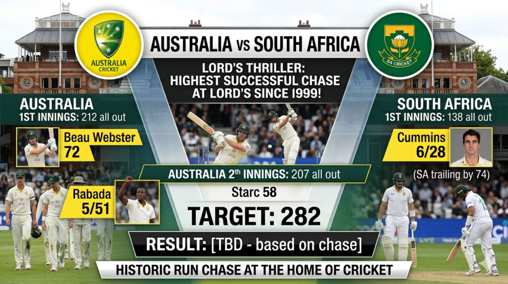 australian men’s cricket team vs south africa national cricket team match scorecard live now