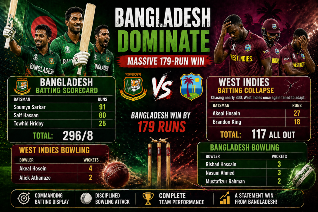 bangladesh national cricket team vs west indies cricket team match scorecard live now