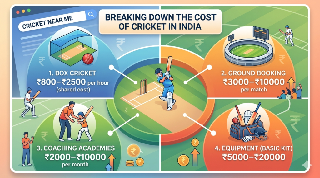 cost for playing cricket near me