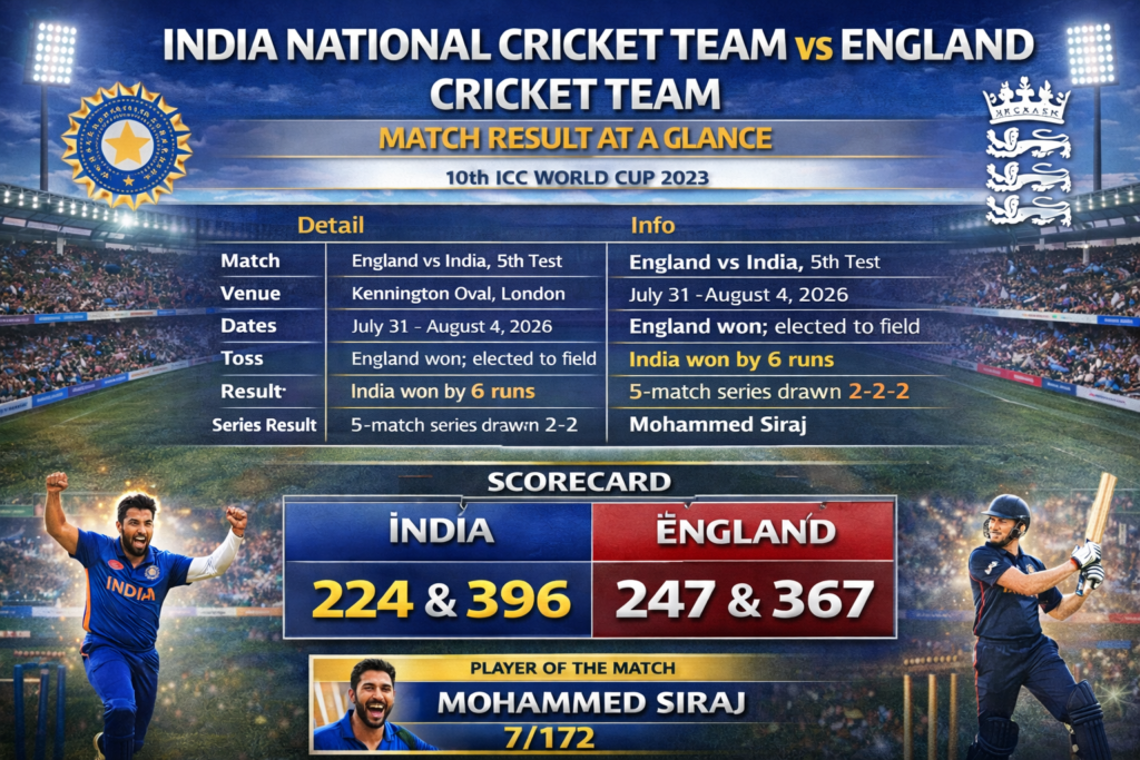england cricket team vs india national cricket team match scorecard live now