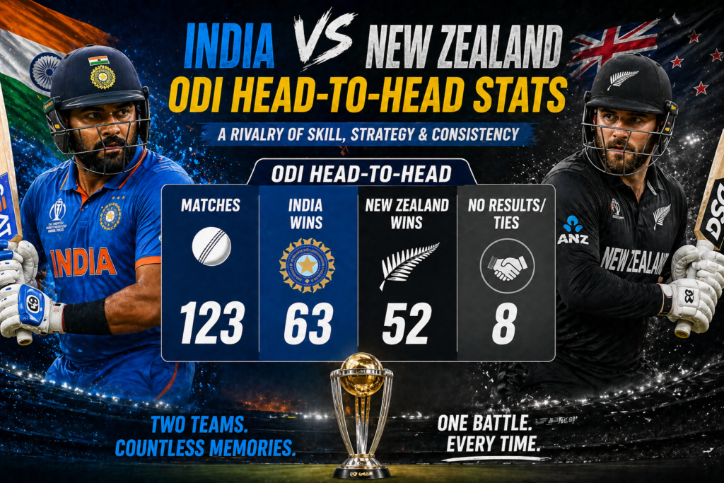 india national cricket team vs new zealand national cricket team stats updated in 2026