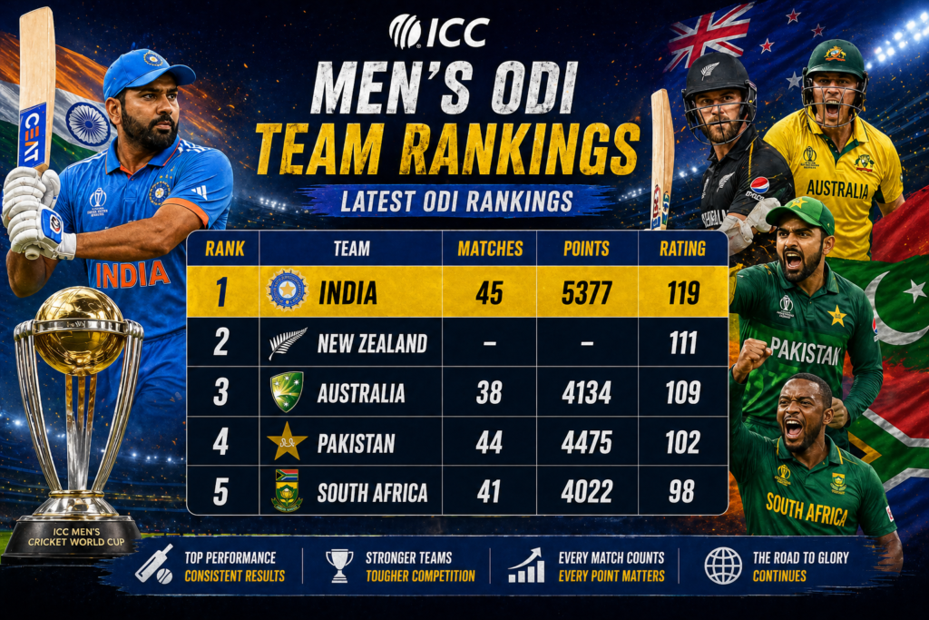 india national cricket team vs pakistan national cricket team standings in point table in 2026