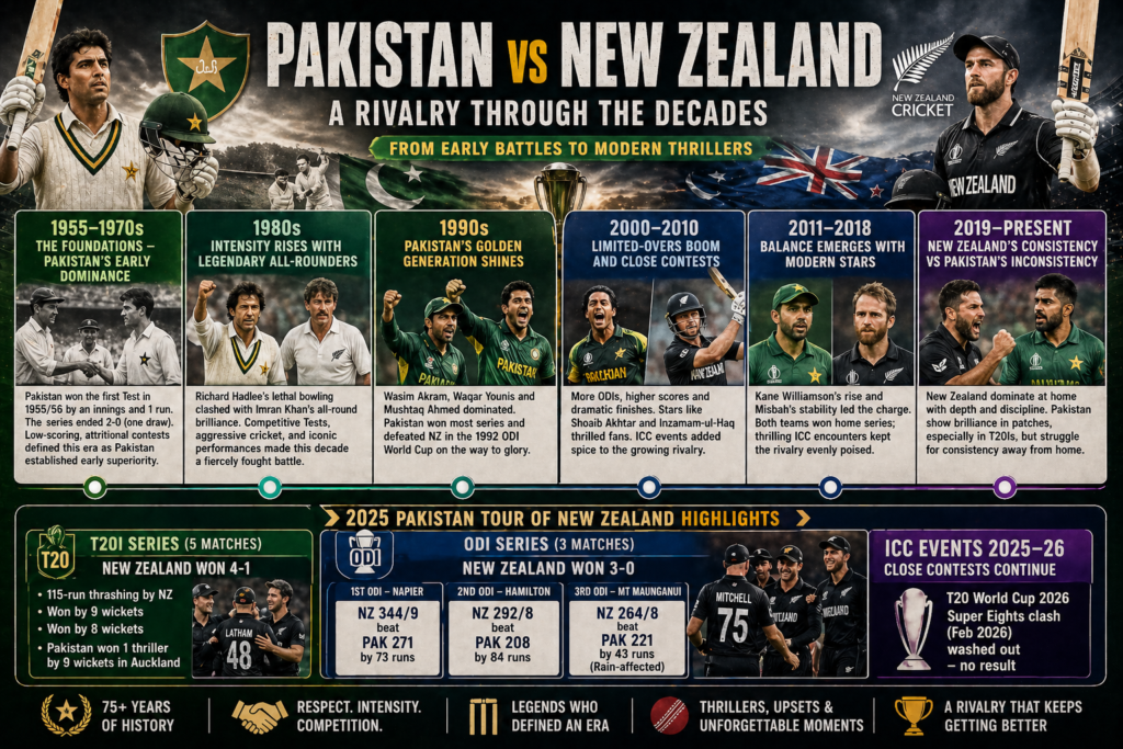 new zealand national cricket team vs pakistan national cricket team timeline updated 2026