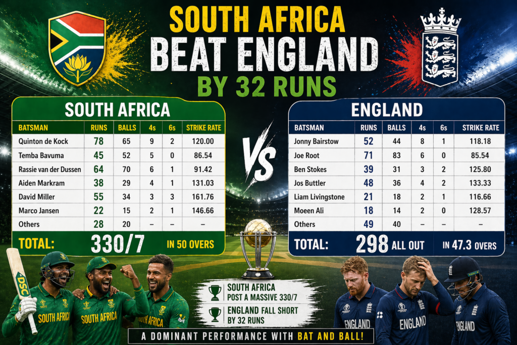 south africa national cricket team vs england cricket team match scorecard live now