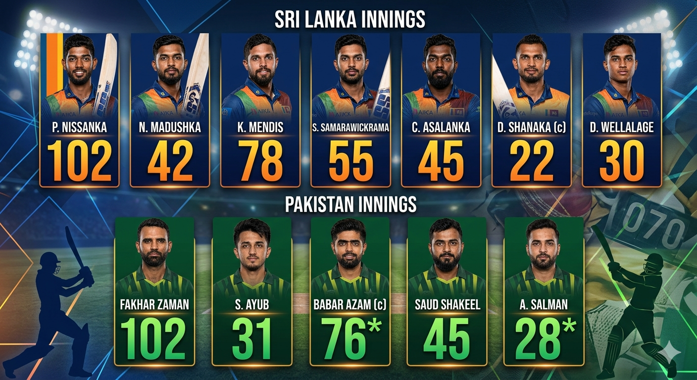 check out sri lanka national cricket team vs pakistan national cricket team match scorecard