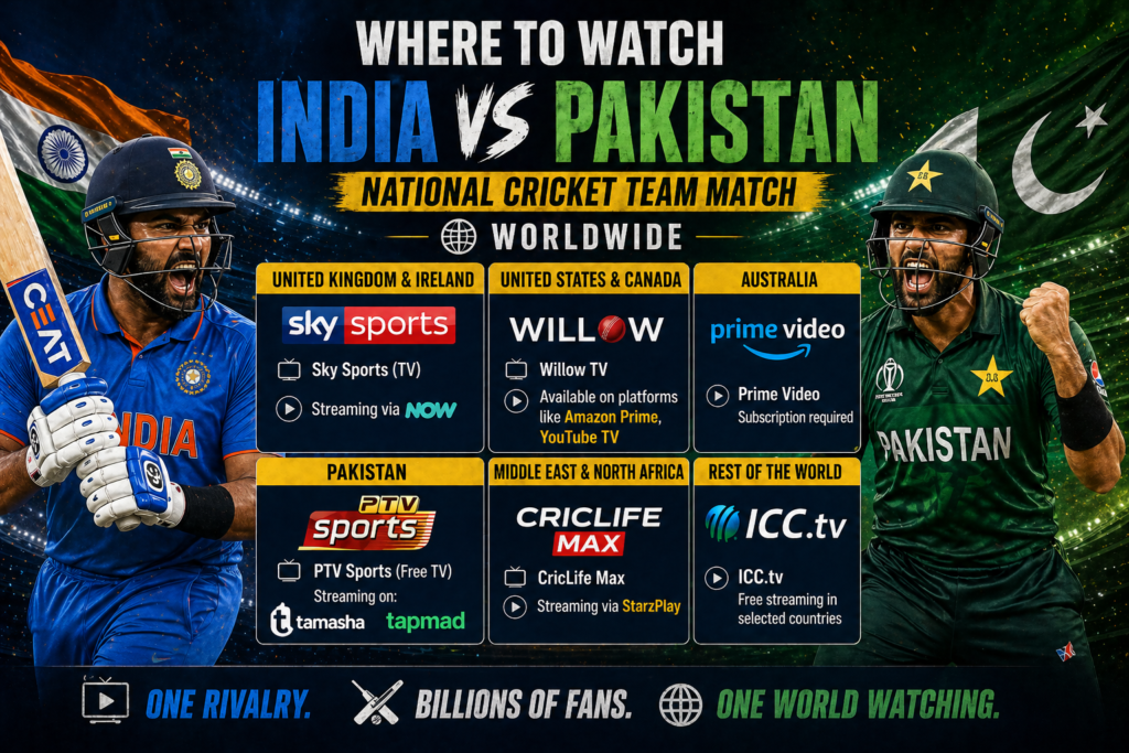 where to watch india national cricket team vs pakistan national cricket team match online