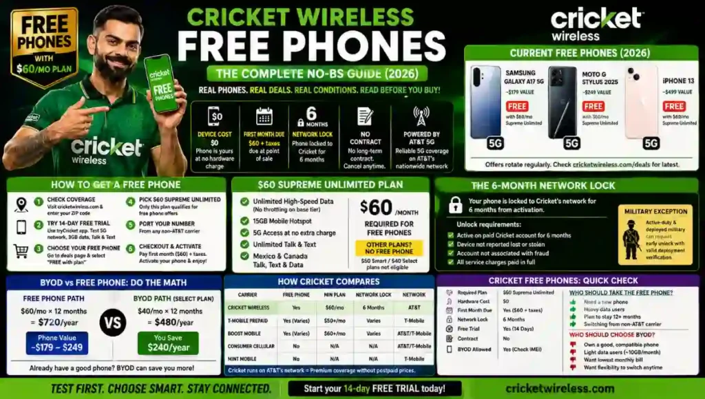 Cricket Wireless Free Phones