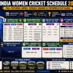 India Women Cricket Schedule