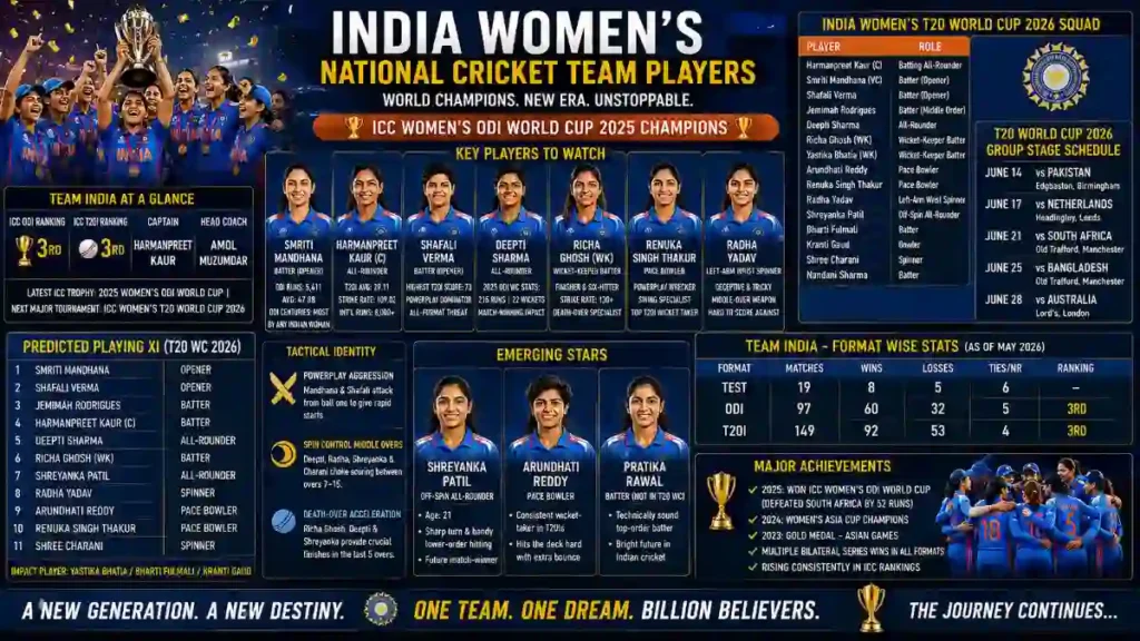 India Women's National Cricket Team Players