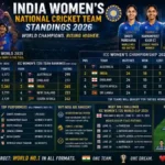 India Women's National Cricket Team Standings